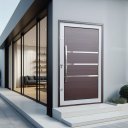 Ver imagem 2 de Porta Pivotante Alumínio Lamb.Evolution c/Pux.e.Elite Mix Corten 240x130 Brimak