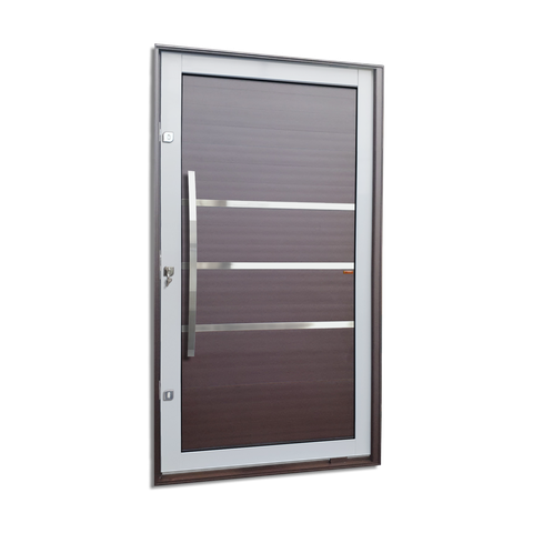 Porta Pivotante Alumínio Lamb.Evolution c/Pux.e.Elite Mix Corten 240x130 Brimak