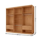 Ver imagem 3 de Guarda-Roupa Casal MDF com 6 Portas e 4 Gavetas Napoli Marrom/Marrome/Off White