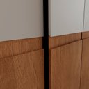Ver imagem 6 de Guarda-Roupa Casal MDF com 6 Portas e 4 Gavetas Napoli Marrom/Marrome/Off White