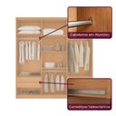 Ver imagem 7 de Guarda-Roupa Casal MDF com 6 Portas e 4 Gavetas Napoli Marrom/Marrome/Off White