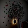 Painel De Parede Decorativo Arvore Passarinho Com Gaiola Em Led RH BABY KIDS COMERCIO DE MOVEIS E DE - 5