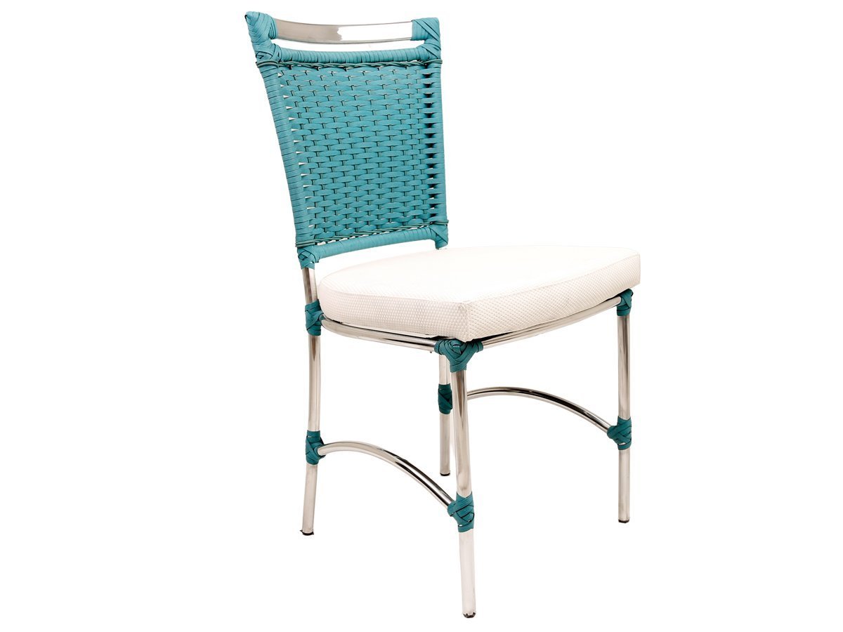 Cadeira em Alumínio e Fibra Sintética JK para Cozinha, Edícula - Azul Turquia - 1