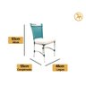 Cadeira em Alumínio e Fibra Sintética JK para Cozinha, Edícula - Azul Turquia - 2