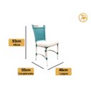 Ver imagem 2 de Cadeira em Alumínio e Fibra Sintética JK para Cozinha, Edícula - Azul Turquia