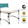 Cadeira em Alumínio e Fibra Sintética JK para Cozinha, Edícula - Azul Turquia - 3