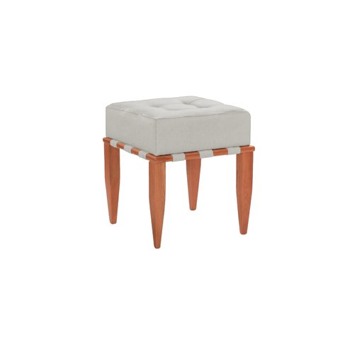 Puff Decorativo Pérola - Tecido Creme