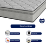 Cama Box Bipartido King Size Cinza e Colchão New Londres M. Ensacadas Umaflex - 2