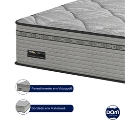 Cama Box Bipartido King Size Cinza e Colchão New Londres M. Ensacadas Umaflex - 3
