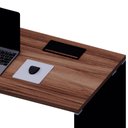 Ver imagem 6 de Mesa Escritório Plataforma 150cm 1 Cx de Tomada Pé Painel F5 Cor:nogal com Preto