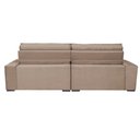 Ver imagem 6 de Sofá Retrátil e Reclinável 2.12M com Molas Cama Inbox Estilo Suede Velusoft Castor