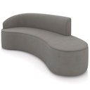 Ver imagem 2 de Sofá 4 Lugares para Sala 220cm Orgânico Wendi Suede Grafite I01 - Mpozenato