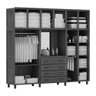 Guarda-Roupa Capelinha Casal Imbuia 10 Portas Espelho 4 Gavetas Maleiro Madeira Maciça de Pinus - Ca - 2