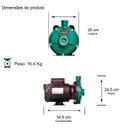 Ver imagem 2 de Bomba Th-16 1,5 Cv Monofásico Motor Ip23 127/220-254v Thebe Ebara