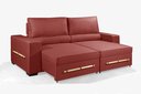 Ver imagem 3 de Sofá Retrátil e Reclinável 2.50m Estilo Estofados - Chayene com Softgel D33 Linho "vermelho"