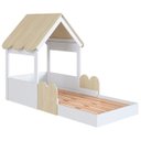 Ver imagem 6 de Cama Solteiro Infantil Montessoriana Casinha Nana Branco/carvalho C06 - Mpozenato