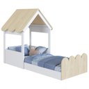 Ver imagem 7 de Cama Solteiro Infantil Montessoriana Casinha Nana Branco/carvalho C06 - Mpozenato
