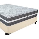 Ver imagem 5 de Cama Box Casal Sintético + Colchão Anjos Black Graphite Molas Ensacadas 138x188x64cm Cor:bege