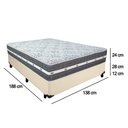 Ver imagem 4 de Cama Box Casal Sintético + Colchão Anjos Black Graphite Molas Ensacadas 138x188x64cm Cor:bege