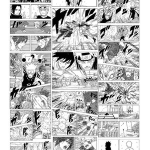 Papel De Parede Adesivo Lavável Sala e Quarto Mangá Naruto vs Sasuke Anime 1m50cm
