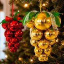 Ver imagem 3 de Enfeite Bolas Cacho de Uva Árvore de Natal 18x30cm Kit 2PÇS