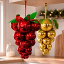 Ver imagem 2 de Enfeite Bolas Cacho de Uva Árvore de Natal 18x30cm Kit 2PÇS