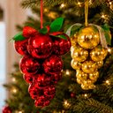 Ver imagem 4 de Enfeite Bolas Cacho de Uva Árvore de Natal 18x30cm Kit 2PÇS