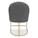 Ver imagem 2 de Kit 02 Cadeiras Poltrona de Jantar Bela Suede Base Metálica Industrial Dourado - Pallazio Grafite