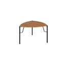 Ver imagem 2 de Mesa Lateral de Apoio P/ Sala 51cm Multiuso com Pés em Metal Cor:louro com Preto