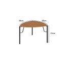 Ver imagem 3 de Mesa Lateral de Apoio P/ Sala 51cm Multiuso com Pés em Metal Cor:louro com Preto