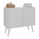 Ver imagem 1 de Gabinete Armário de Banheiro 62,5cm Retrô 2 Portas Multimóveis Mp5045 Branco