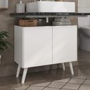 Ver imagem 2 de Gabinete Armário de Banheiro 62,5cm Retrô 2 Portas Multimóveis Mp5045 Branco