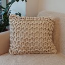 Ver imagem 1 de Capa de Almofada Artesanal Cordão Branca 45x45