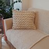 Capa de Almofada Artesanal Cordão Branca 45x45 - 4