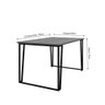 Mesa Lisa Industrial 130 cm com base Metalon - Preto/Natural - 4