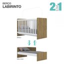 Ver imagem 3 de Quarto de Bebê Completo Thaiany 2 Portas 2 Gavetas Rústico/branco - Bci Móveis