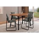 Ver imagem 6 de Mesa Jantar Stellar 1598 Madeirado/Aço 120cm Dourado Carraro