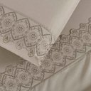 Ver imagem 2 de Jogo Cama Lençol Casa Scarpa Bouclê Solteiro Micro Percal 200 Fios C/ Laise Bordada 3 Peças -