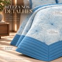 Ver imagem 4 de Colcha Cobre Leito King Veneza 300 Fios Bordado 3 Peças:Azul