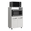 Ver imagem 1 de Armário Multiuso Cozinha para Forno Micro-ondas Thaís 02 Portas Branco - Desk Design