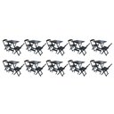 Ver imagem 1 de Kit 10 Conjuntos de Mesa Dobravel com 2 Cadeiras de Madeira 70x70 Ideal para Bar e Restaurante - Pre