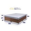 Ver imagem 3 de Conjunto Box Baú Marrom Durban Cinza Espuma D28 Queen 158x198x64 - King House