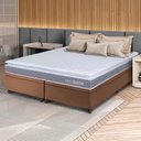 Ver imagem 1 de Conjunto Box Baú Marrom Durban Cinza Espuma D28 Queen 158x198x64 - King House