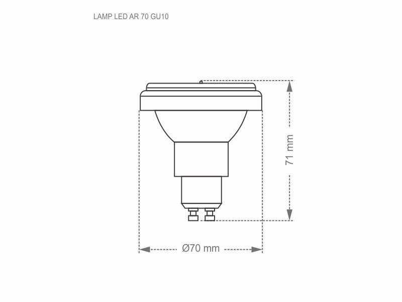 Lâmpada Led AR70 4,8w 24° GU10 Taschibra Bivolt - 2