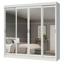 Ver imagem 3 de Guarda-roupa Casal Madesa Austin 4 Portas de Correr de Espelho 3 Gavetas
