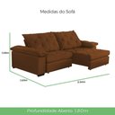 Ver mais imagens de Sofá Retrátil e Reclinável 2,30m Clara | Conforto Premium e Design Elegante Terracota