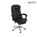 Ver imagem 3 de Cadeira para Escritório Presidente Estofada com Apoio para Pés