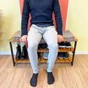 Ver imagem 3 de Sapateira Banco Sarrafeada Style Industrial de Ferro e Madeira Nozes e Preto