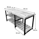 Ver mais imagens de Sapateira Banco Sarrafeada Style Industrial de Ferro e Madeira Nozes e Preto