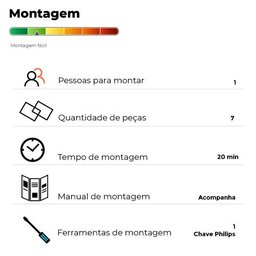 Sapateira Banco Sarrafeada Style Industrial de Ferro e Madeira Nozes e Preto - 6